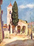 Pierre-Auguste Renoir Kirche in Cagnes oil painting reproduction